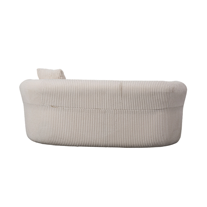 Double Full-Foam Sofa in Off-White Corduroy with Matching Cushions