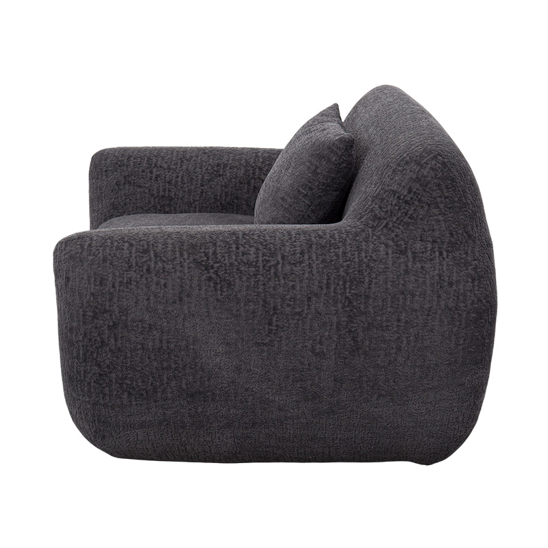 Full-Foam Hug-Style Single Sofa with Heavy Chenille Fabric and Subtle Jacquard Pattern