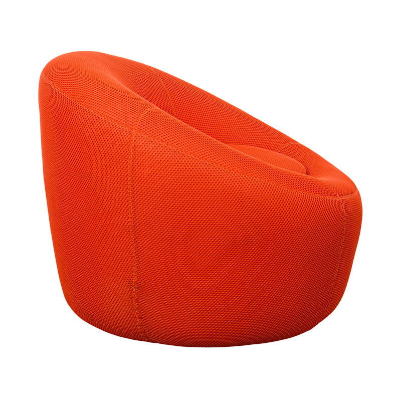 Single Full-Foam Eggshell-Shaped Enveloping Sofa with Breathable Mesh Fabric