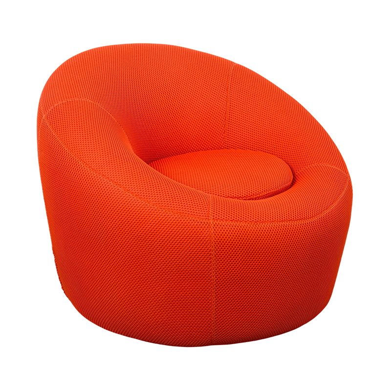 Single Full-Foam Eggshell-Shaped Enveloping Sofa with Breathable Mesh Fabric
