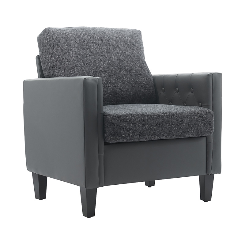 Dark Blue Star Patchwork Leather Sofa